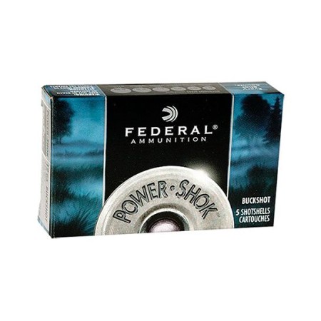 Federal Power-Shok 12 GA, 3in. 4 Buckshot - 5 Rounds [MPN: F1314B]