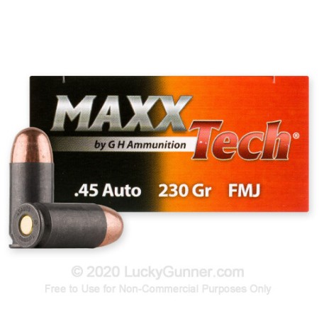 45 ACP - 230 Grain FMJ - MAXXTech Essential Steel - 500 Rounds