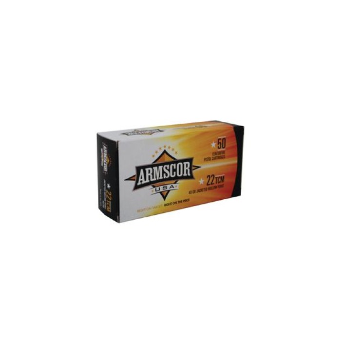 Armscor .22 TCM 40gr JHP Ammunition. 50 Rounds - FAC22TCM-1N