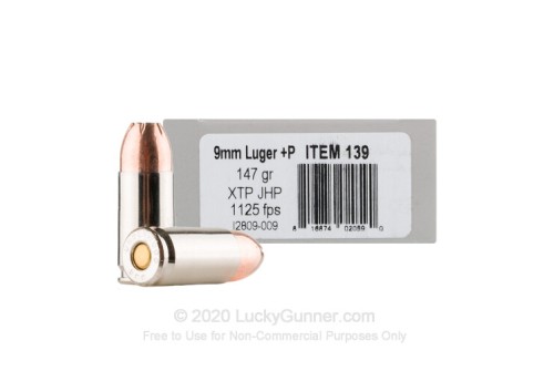 9mm - +P 147 Grain JHP - Underwood - 20 Rounds