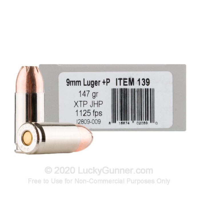 9mm - +P 147 Grain JHP - Underwood - 20 Rounds