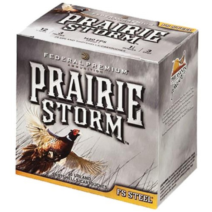 Fed Pfs143fs3 Premium Prairie Storm FS Steel 12 GA 3" 1-1/8Oz 3 Shot 25Bx/10Cs