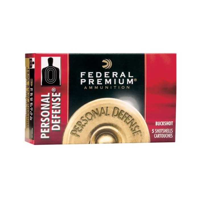 Federal 12ga 2.75" 34 Pellet 4 Buck Personal Defense Shotshell Ammunition 5rds - PD156 4B