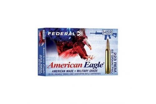 Federal American Eagle 55 gr FMJ .223 Remington 20 Rounds - AE223JX