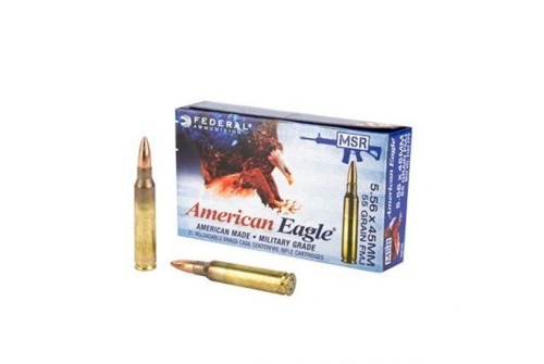 Federal American Eagle 55 gr FMJ-BT 5.56x45 Ammunition 20 Rounds - XM193X