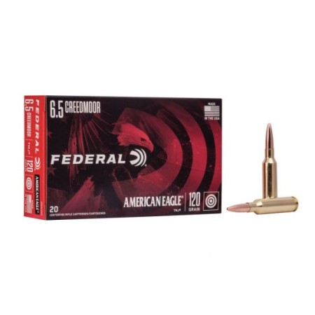 Federal American Eagle Rifle 120 gr TMJ 6.5 Creedmoor Ammunition 20 Rounds - AE65CRD3