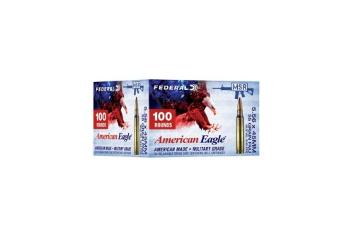 Federal American Eagle Training 55 gr FMJ 5.56x45 Ammunition 100 Rounds - XM193BLX