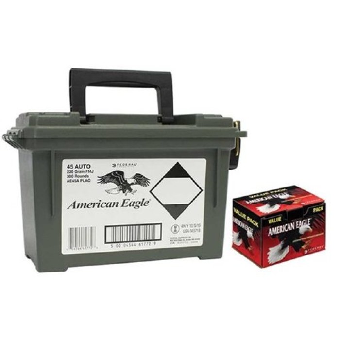 Federal Ammo Can 45ACP 230gr FMJ 300 Rds AE45APLAC