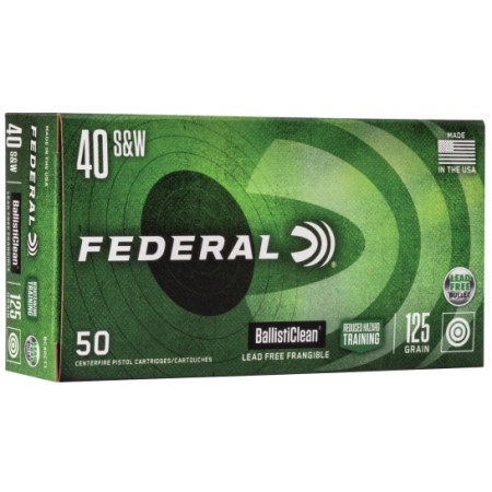 Federal BallistiClean 125 Grain LFF 40 S&W Ammo, 50rds/Box - BC40CTI