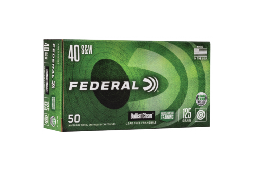 Federal BallistiClean 125 Grain LFF 40 S&W Ammo, 50rds/Box - BC40CTI