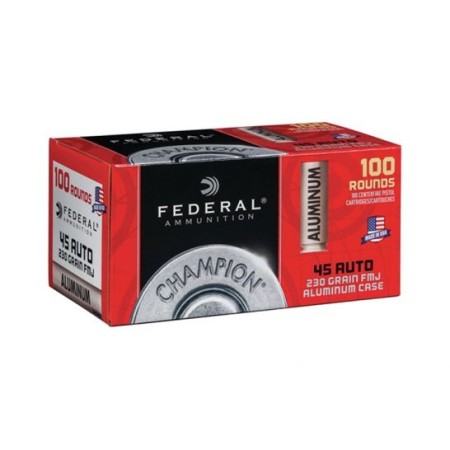 Federal Champion Aluminum 230 gr FMJ .45 ACP Ammo 100 Rounds - CAL45230100