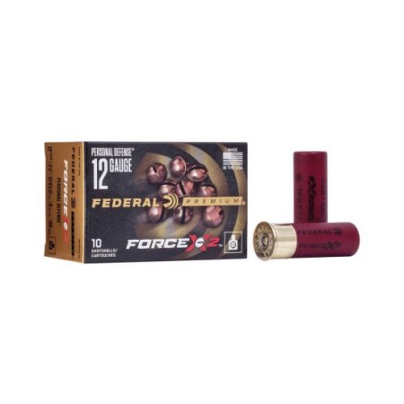 Federal Premium Force X2 12 GA, 2-3/4in. 9 Pellet 00 Buckshot - 10 Rounds [MPN: PD12FX200]