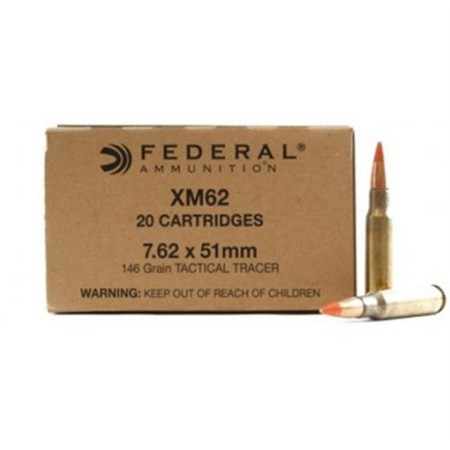 Federal Lake City 7.62X51 146Gr Tracer 20/Box XM62 -