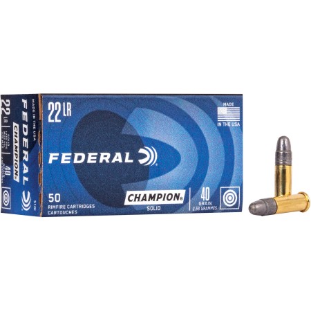 Federal Lightning 22LR 40 Grain Solid, 50 Round Box