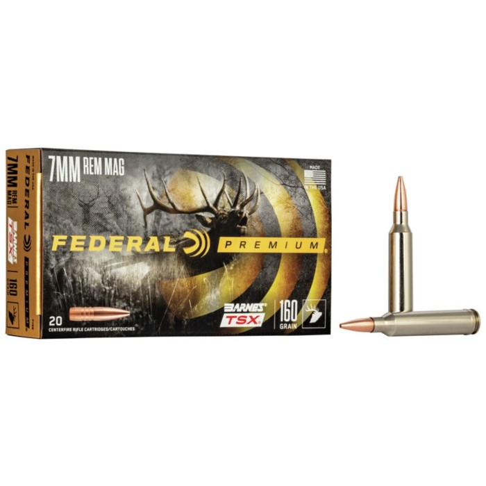 Federal P7RN Premium 7mm Rem Mag 160 gr Barnes Triple-Shock X 20 Bx - Dirty Bird Industries