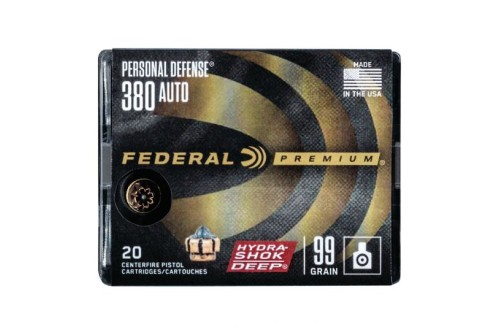 Federal Personal Defense .380 ACP 99 gr Hydra Shok 20 Rounds Ammunition - P380HSD1