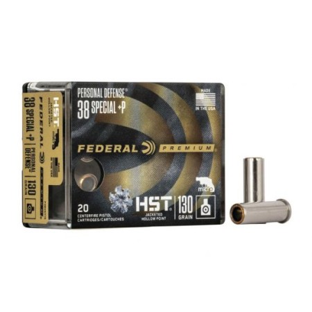 Federal Personal Defense 130gr Micro HST 38 Special Ammunition 20rds - P38HST1S