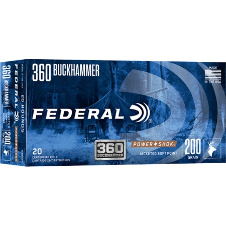 Federal 360Bhbs Federal Premium Buckhammer 360 Buckhammer 200 GR Jacketed Soft Point (Jsp) 20 Per Box/ 10 CS