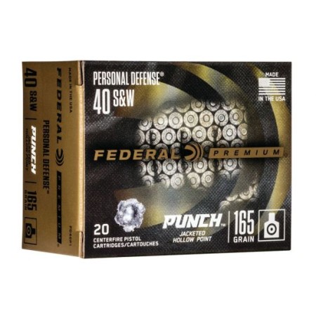 Federal Premium Punch 165 gr JHP .40 S&W 20 Rounds - P40SHC1