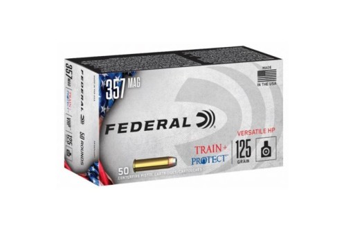 Federal Train and Protect .357 Magnum 125 gr JHP 50 Rounds Ammunition - TP357VHP1