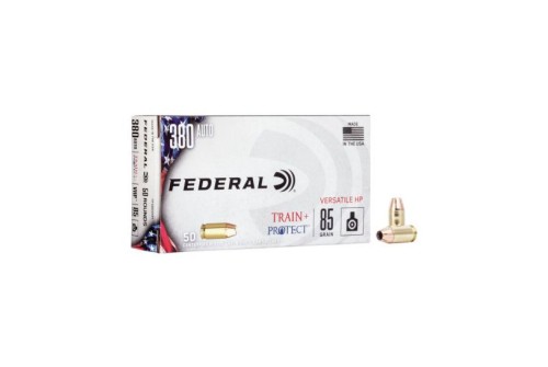 Federal Train And Protect 85 gr VHP .380 ACP 50 Rounds Ammunition - TP380VHP1