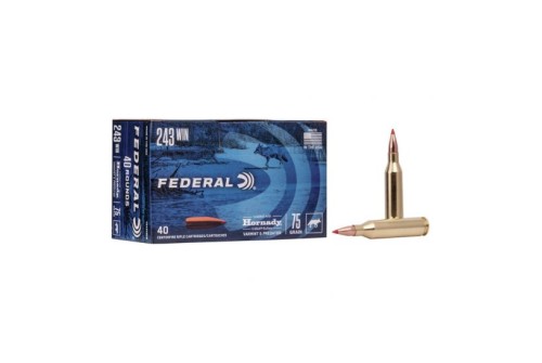 Federal Varmint and Predator 75 gr VMAX .243 Winchester 40 Rounds - V243VM2B