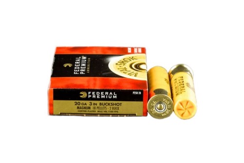 Federal 20ga 2.75" Max 20 Pellets 3B Vital-Shok Shotshell Ammunition 5rds - P256 3B