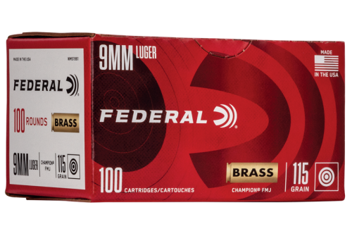 9mm - 124 Grain FMJ - Federal American Eagle - 500 Rounds