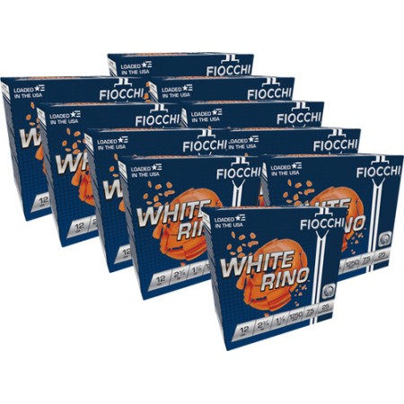 Fiocchi White Rino 12 GA, 2-3/4in. 1-1/8oz. #7.5 Shot - 250 Rounds [MPN: 12WRN075]