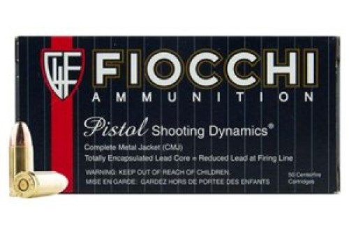 Fiocchi 9Apbcmj Shooting Dynamics 9Mm Luger 124 GR Copper Metal Jacket 50 Bx/ 20