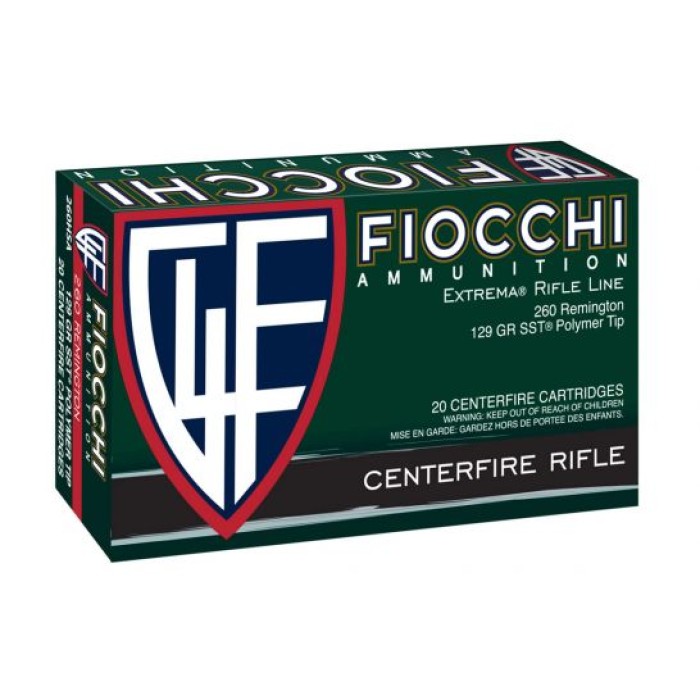 Fiocchi Extrema 129 gr SST 260 Remington Ammunition 20 Rounds - 260HSA