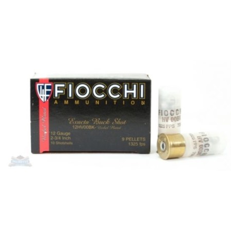 Fiocchi 12ga 2.75" 00B 9 Pellet Exacta Shotshell Ammuinition 10rds - 12HV00BK