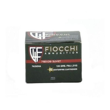 Fiocchi Training Dynamics 7.62x39mm 124GR FMJ Ammunition 20 Rounds