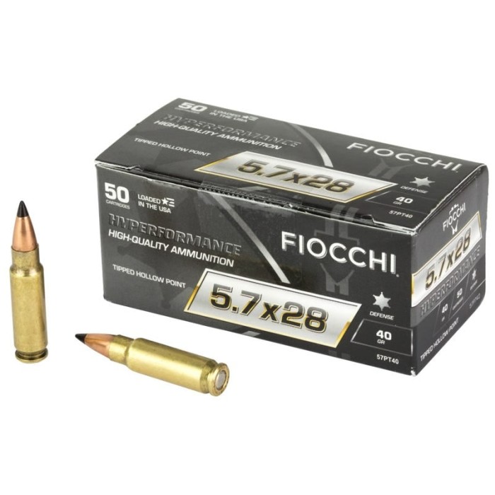 5.7x28mm - 40 Grain Polymer Tip - Fiocchi - 500 Rounds