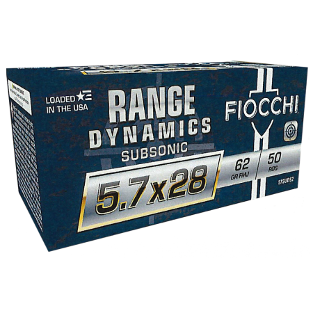 Fiocchi Range Dynamics Brass 5.7 X 28 62-Grain 50-Rounds FMJ