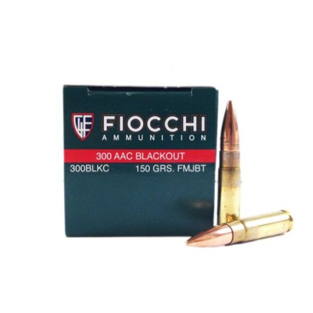 Fiocchi 300 AAC Blackout 150gr FMJ Ammunition 50rds - 300BLKC