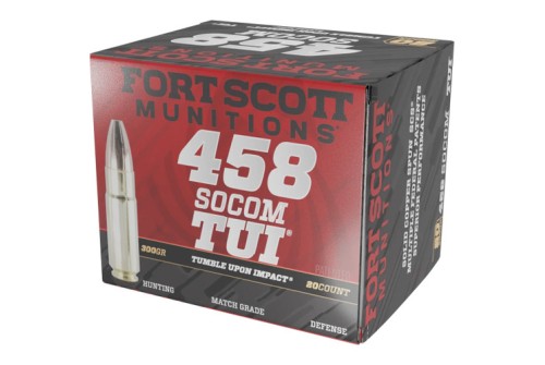 Fort Scott Tumble Upon Impact Ammo, .458 SOCOM, SCS, 300 Grain, 20 Rounds