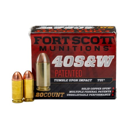 Fort Scott Munitions TUI Brass .40 SW 125-Grain 20-Rounds SCS