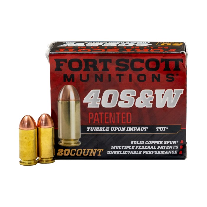 Fort Scott Munitions TUI Brass .40 SW 125-Grain 20-Rounds SCS