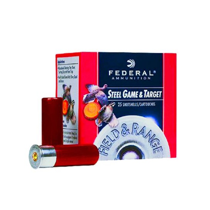 Federal 12ga 2.75" 1oz #7 u201cField & Rangeu201d Steel Shotshell Ammunition 25rds - FRS12 7