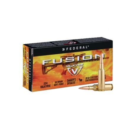 Federal Fusion .224 Valkyrie 90gr Ammunition, 20 Rds - F224VLKMSR1