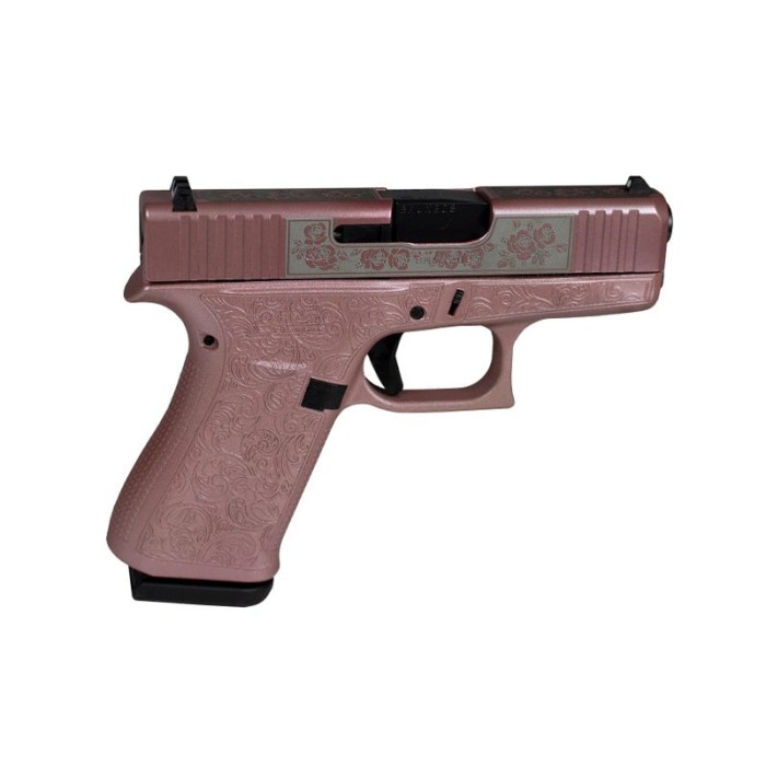 GLOCK G43X PINK GLOCK AND ROSES