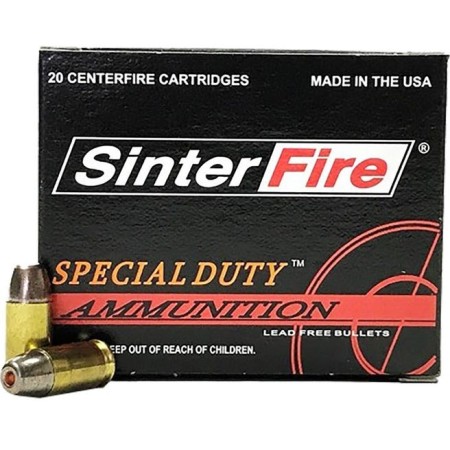 SinterFire Special Duty Self-Defense 9 mm Luger 100 Grain Brass Cased Pistol Ammo, 20 Rounds, SF9100SD