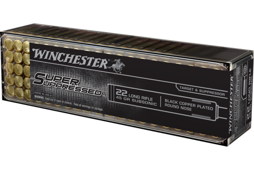 Win Ammo Super Supressed .22lr - 1255fps. 45gr. Lead Rn 800-pk.