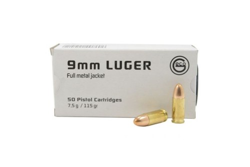 Geco 9mm 115gr FMJ 50rd Ammo Box - 220440050