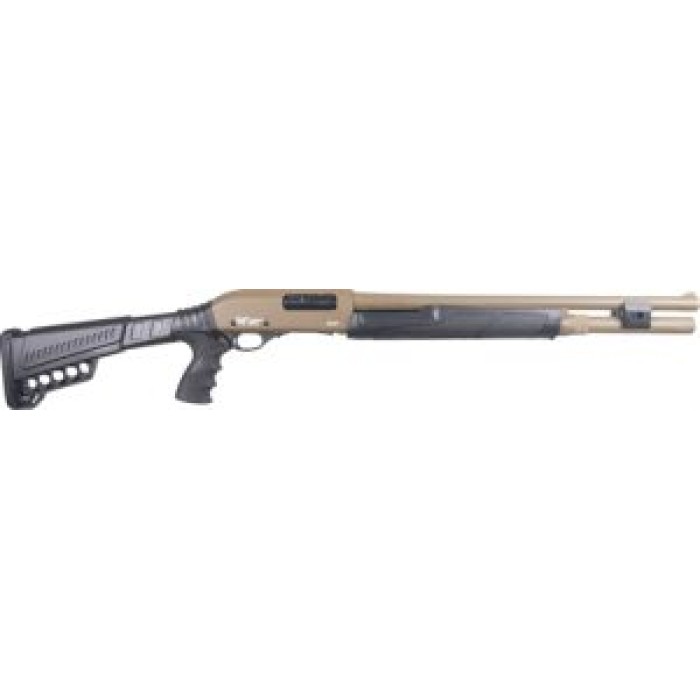 Radikal GF2P 12 Gauge 20" Pump Action/Semi-Auto Shotgun, Black/FDE - GF2P12LFDE