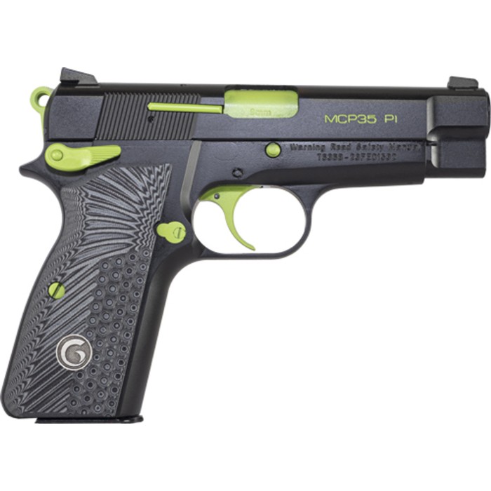 GIRSAN MCP35 PI 9mm, 3.88" Barrel, Black and Green, 15rd