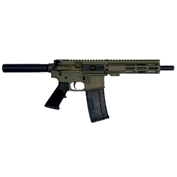 GLFA  Gl-15 Pistol, .223 Wylde, 7.5" Heavy Barrel, OD Green Finish, 30rd