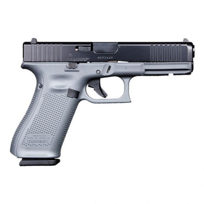 Glock 17 Gen 5 FS 9mm Pistol, Concrete Gray/Black - ACG-57016