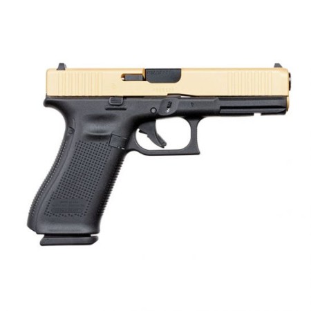 Glock 17 Gen 5 FS 9mm Pistol, Gold Slide - ACG-57017